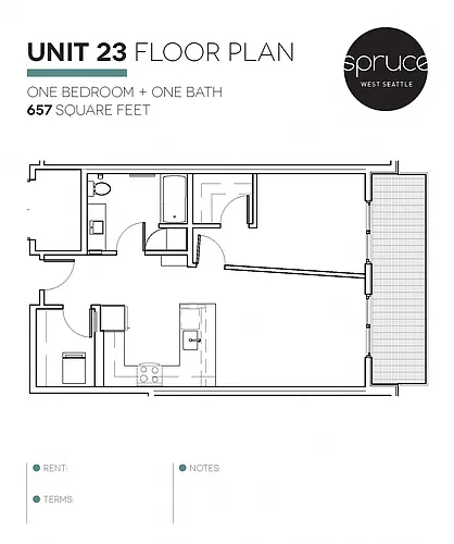 Floor plan 1X1 - 23