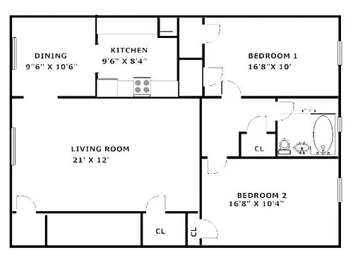 Floor plan 2 Bedroom