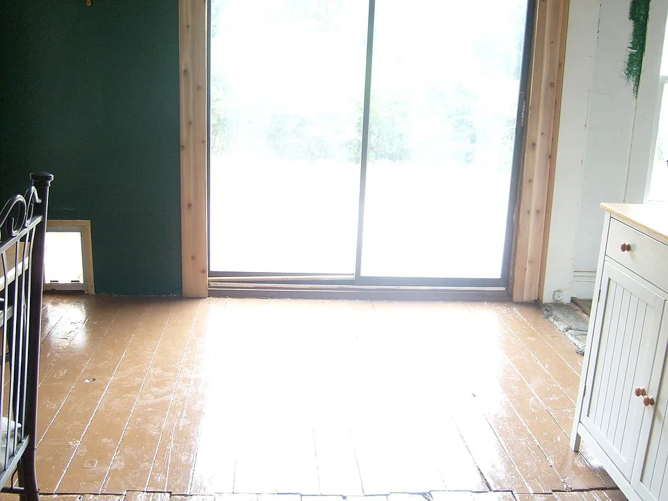 i put in a new a sliding glass door.  it had no window here.