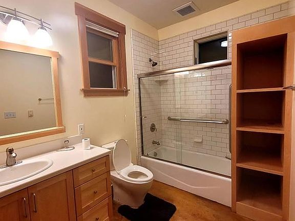Large bathroom with shower and tub