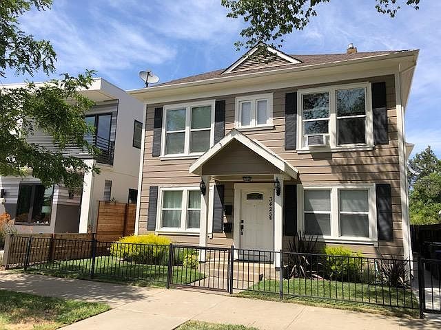Beautiful 1910 four-unit building on a wide tree-lined street. Apt 3 is the top left unit with high ceilings, ample natural light, approx. 770 square feet.
