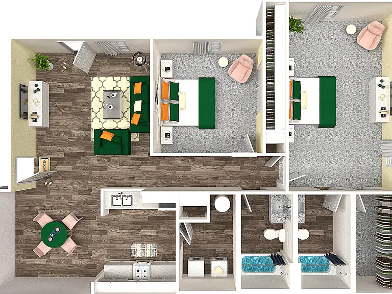 Two Bedroom Two Bathroom Two Bedroom Two Bathroom