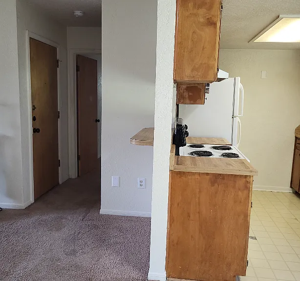 View from dinningroom to Kitchen and Master bed