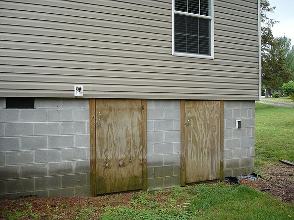 Access to the crawl space.