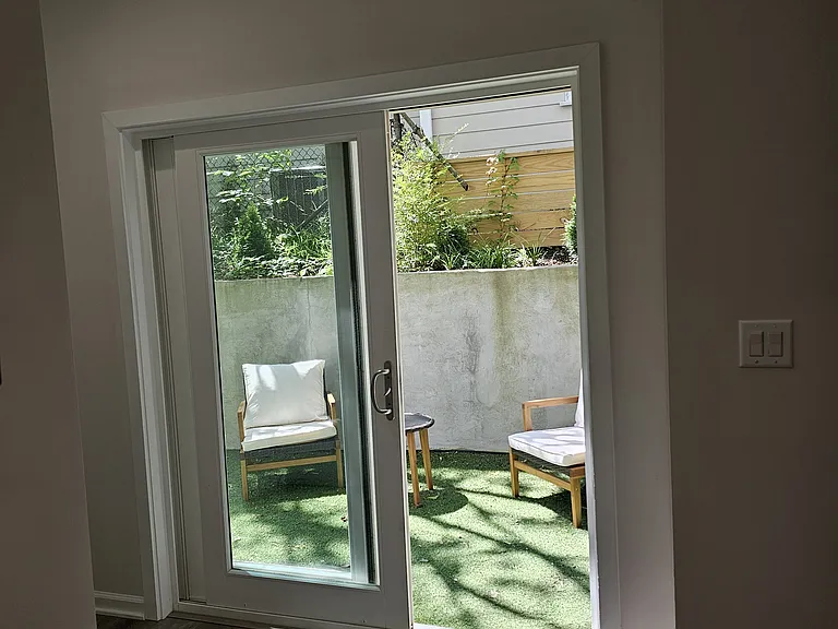 Large glass patio door