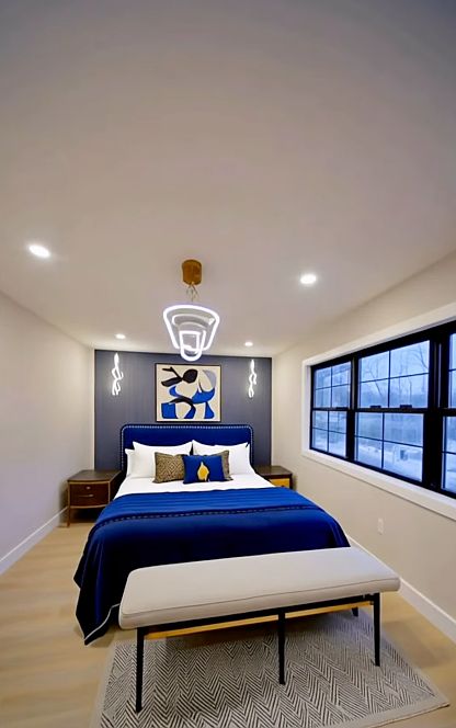 Staged picture of master bedroom