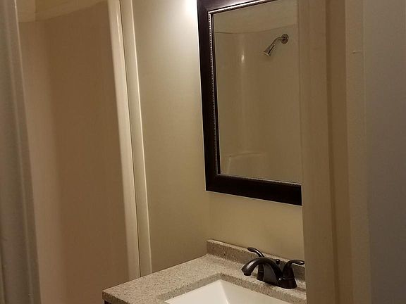 New vanity, mirror, light.