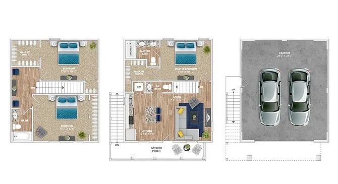 Floor plan Pamplico with Garage