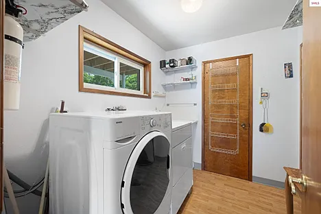 laundry room and door to backyard