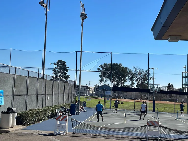 PB Rec Center pickle ball scene on a weekend