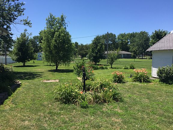 Fruit trees and garden area