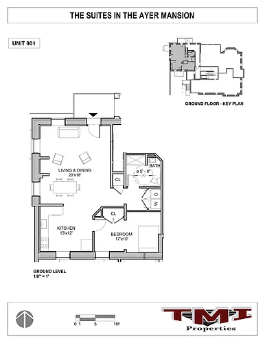 Floor plan Ayer Mansion Suites - 1 Bed