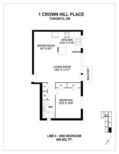 Floor plan 1 Bedroom