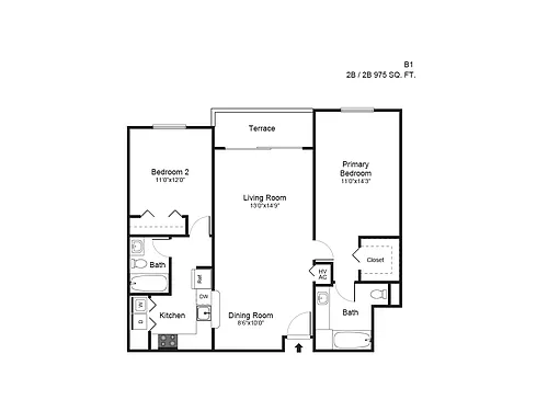 Floor plan Two Bedroom