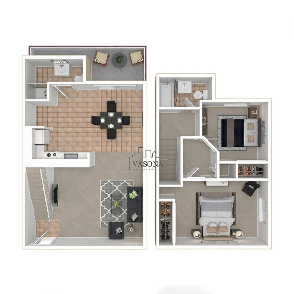 Floor plan Marina 2x1.5
