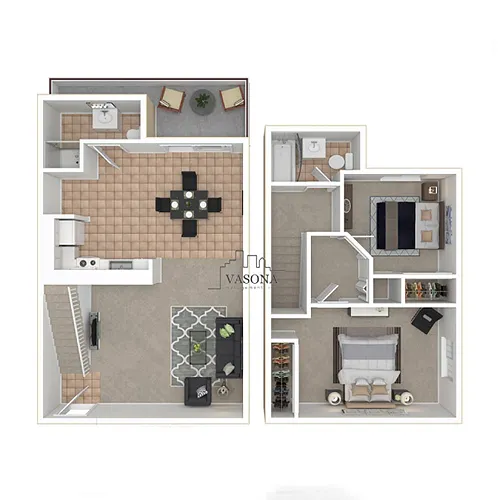 Floor plan Marina 2x1.5