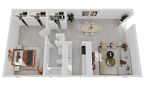 Floor plan 1 Bed 1 Bath