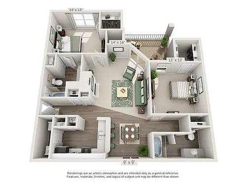 Floor plan 2 Bedroom Colorado Platinum