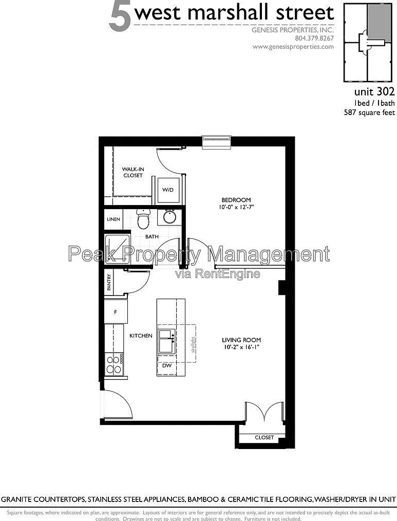1 bed, 1.0 bath, 587 sqft, $1,250 — Photo 3