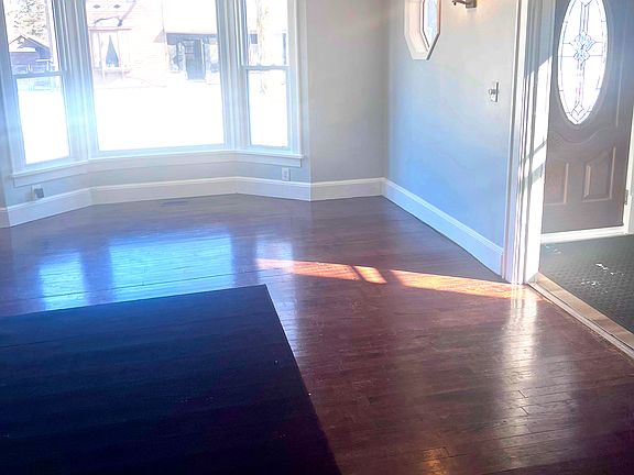 Living room with bay window