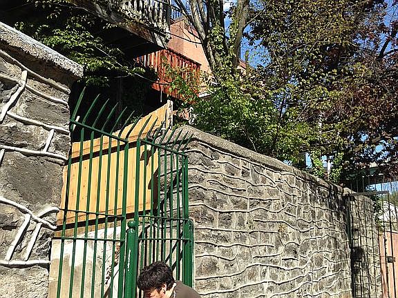 Back wall and gate