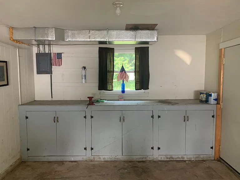 Garage work bench and storage