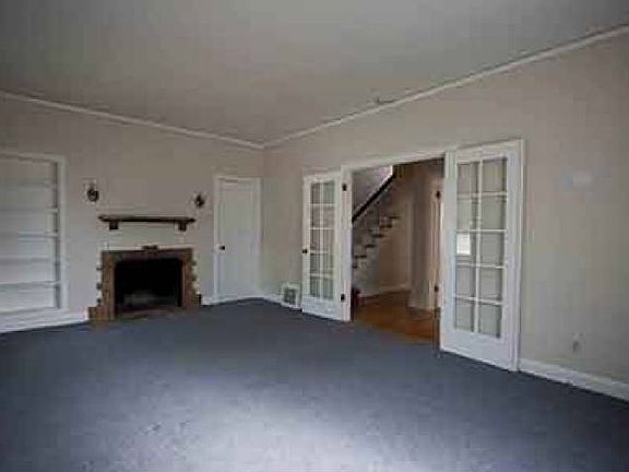 Living room with fireplac