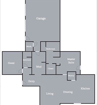 Layout of main floor.