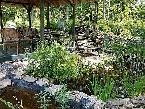 outdoor seating area