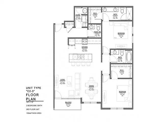 Floor plan C2-3-N