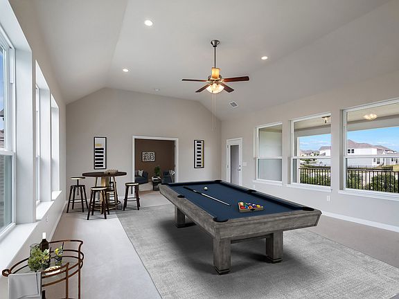 Actual game room virtually staged for demonstration only