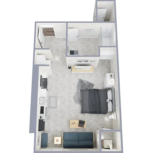 Floor plan Industrial Flat Studio