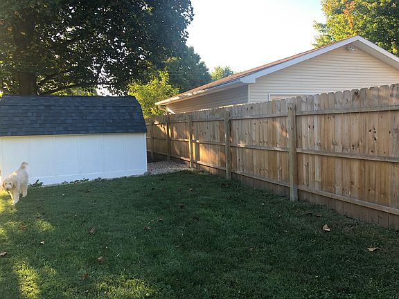 Backyard with shed 