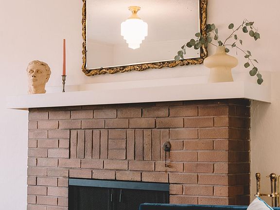 fireplace in living room