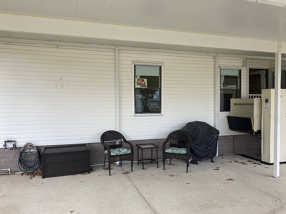 Carport outdoor seating.