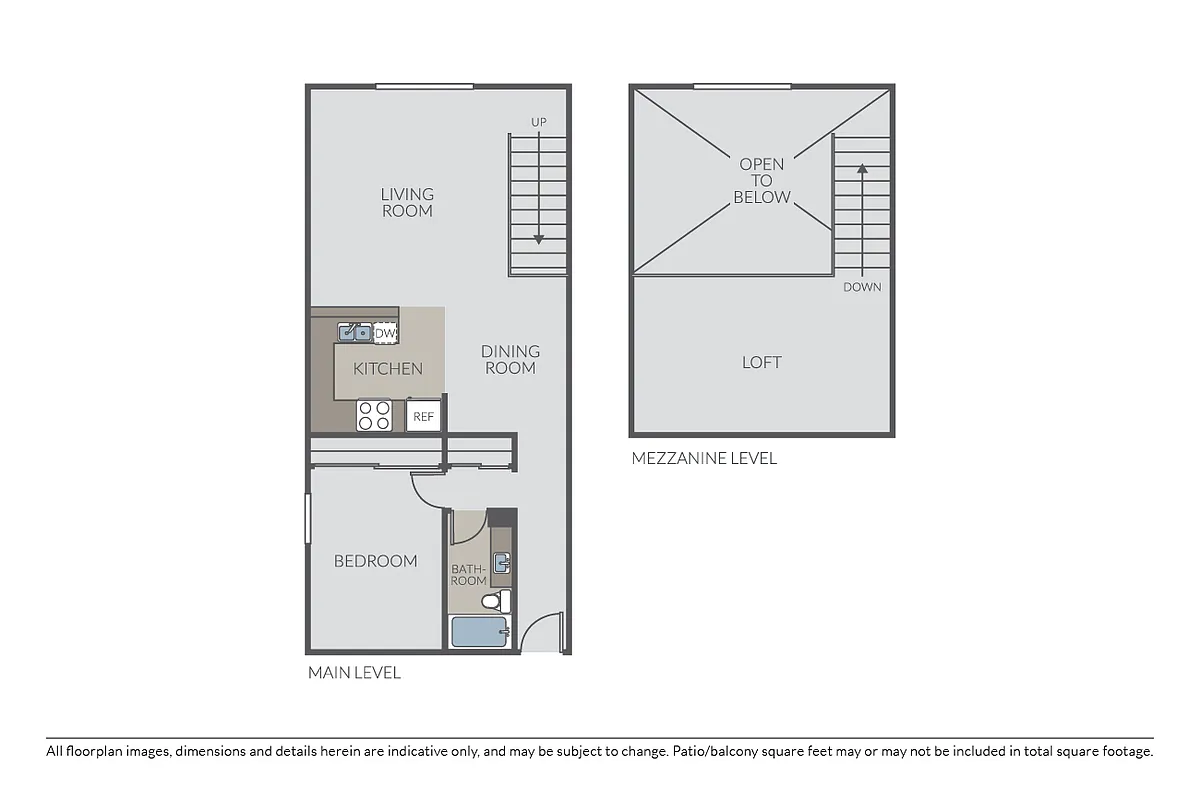 Floor plan Plan 1B Loft