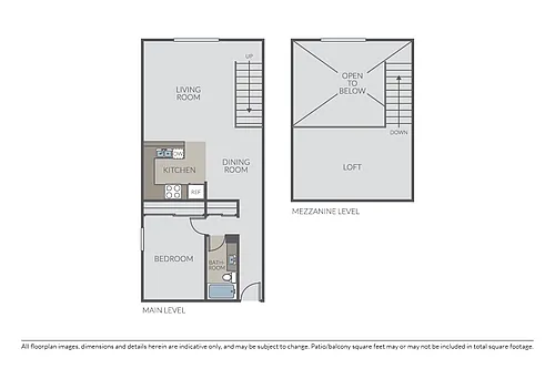 Floor plan Plan 1B Loft