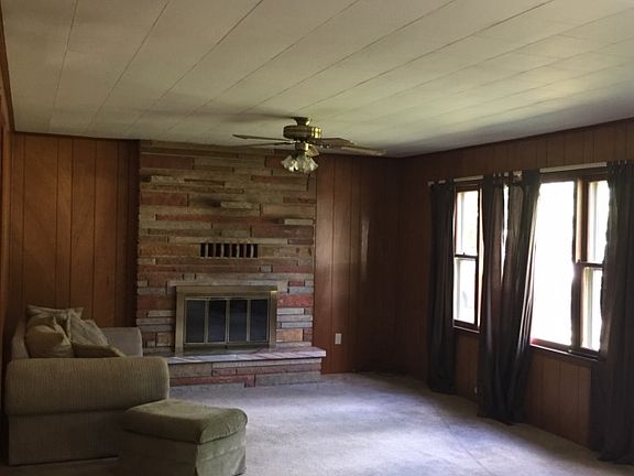 living room with fireplace