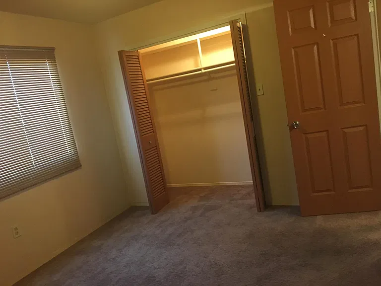 Closet with top shelving