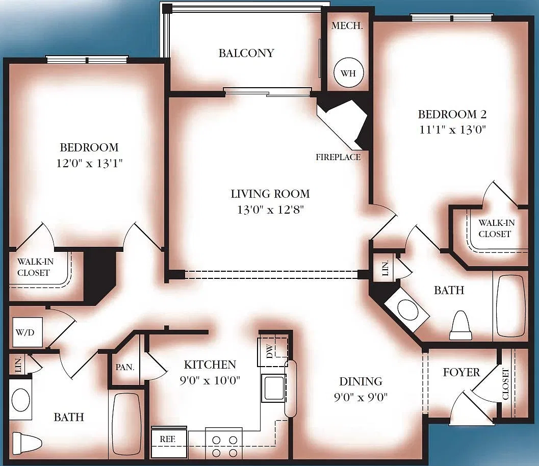 Floor plan The Brightwood - Renovated