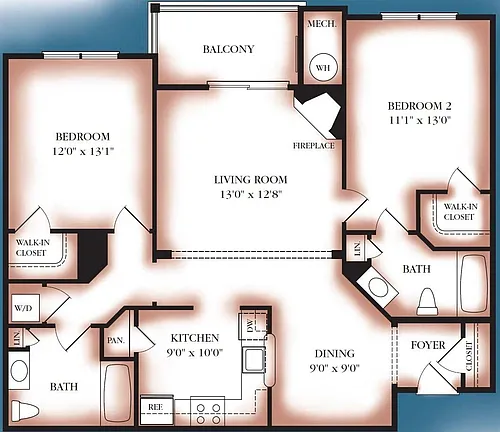 Floor plan The Brightwood - Renovated