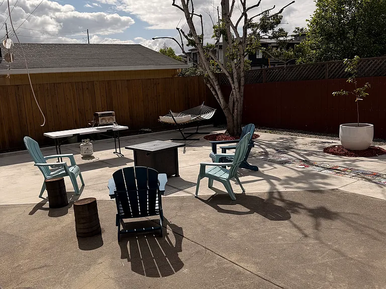 Backyard with BBQ
