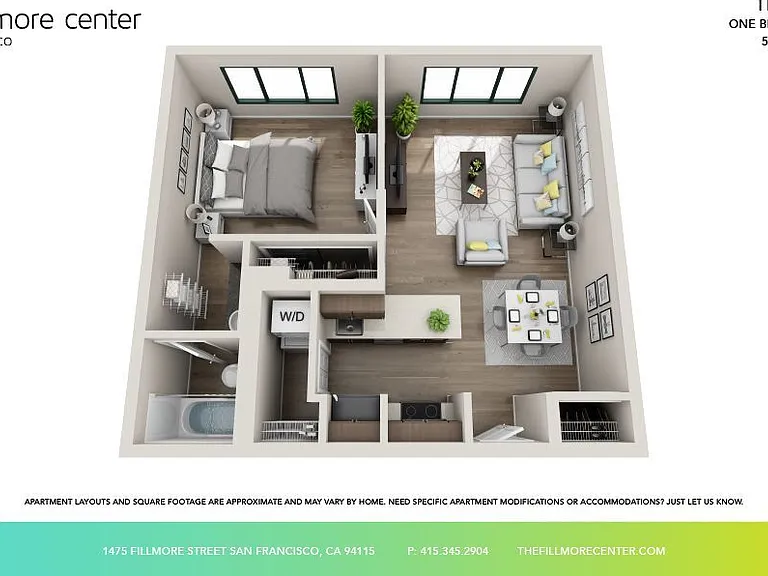 The Fillmore Center - The Telegraph - 1 Beds - 1 Baths - 657 Sq. ft.