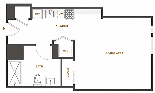 Floor plan Studio D
