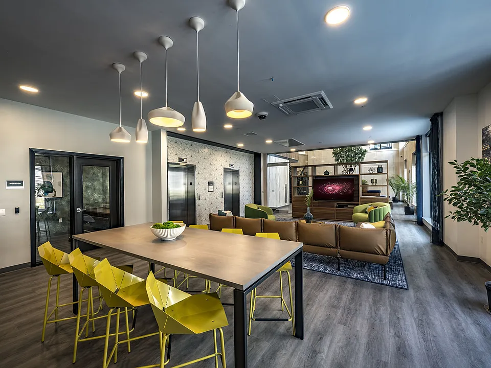 Resident Lounge With Large Table.