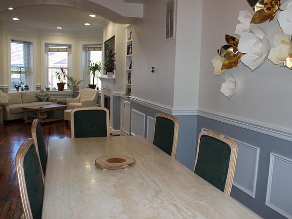 Dining room furnitures included: marble table with 6 chairs