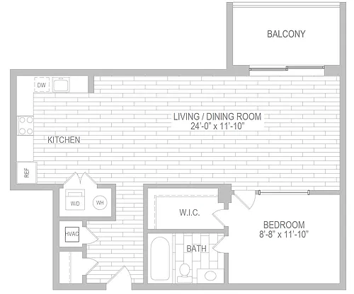 Floor plan Studio Modernized