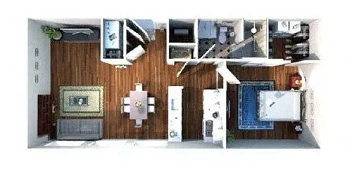 Floor plan 1-Bedroom, 1-Bath (Every Floor Plan Is Unique)