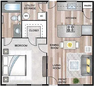 Floor plan 1 Bed