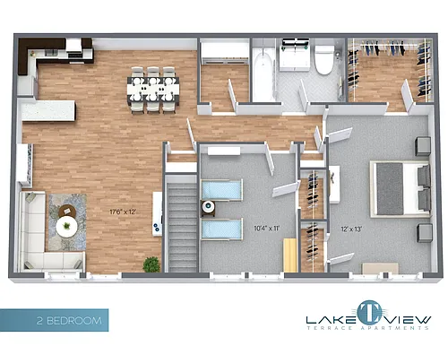 Floor plan Renovated 2 Bedroom